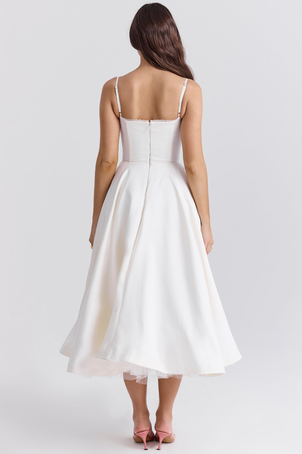 Norae | Women’s Stretch Midi Dress With Pockets Comfortable